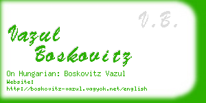 vazul boskovitz business card